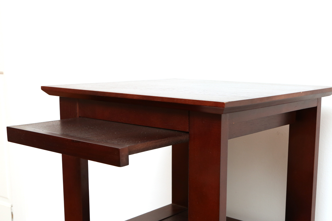 Cherry Stained Wooden Side Table