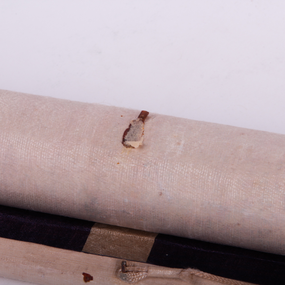 Vintage Japanese Ink Wash Portrait of Daruma Hanging Scroll