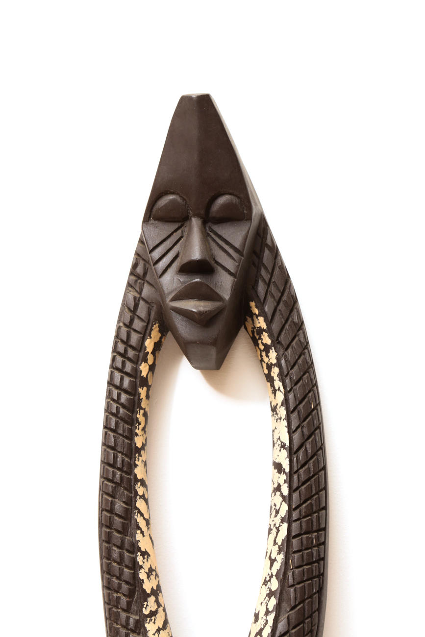 Wooden African Tribal Mask From Ghana