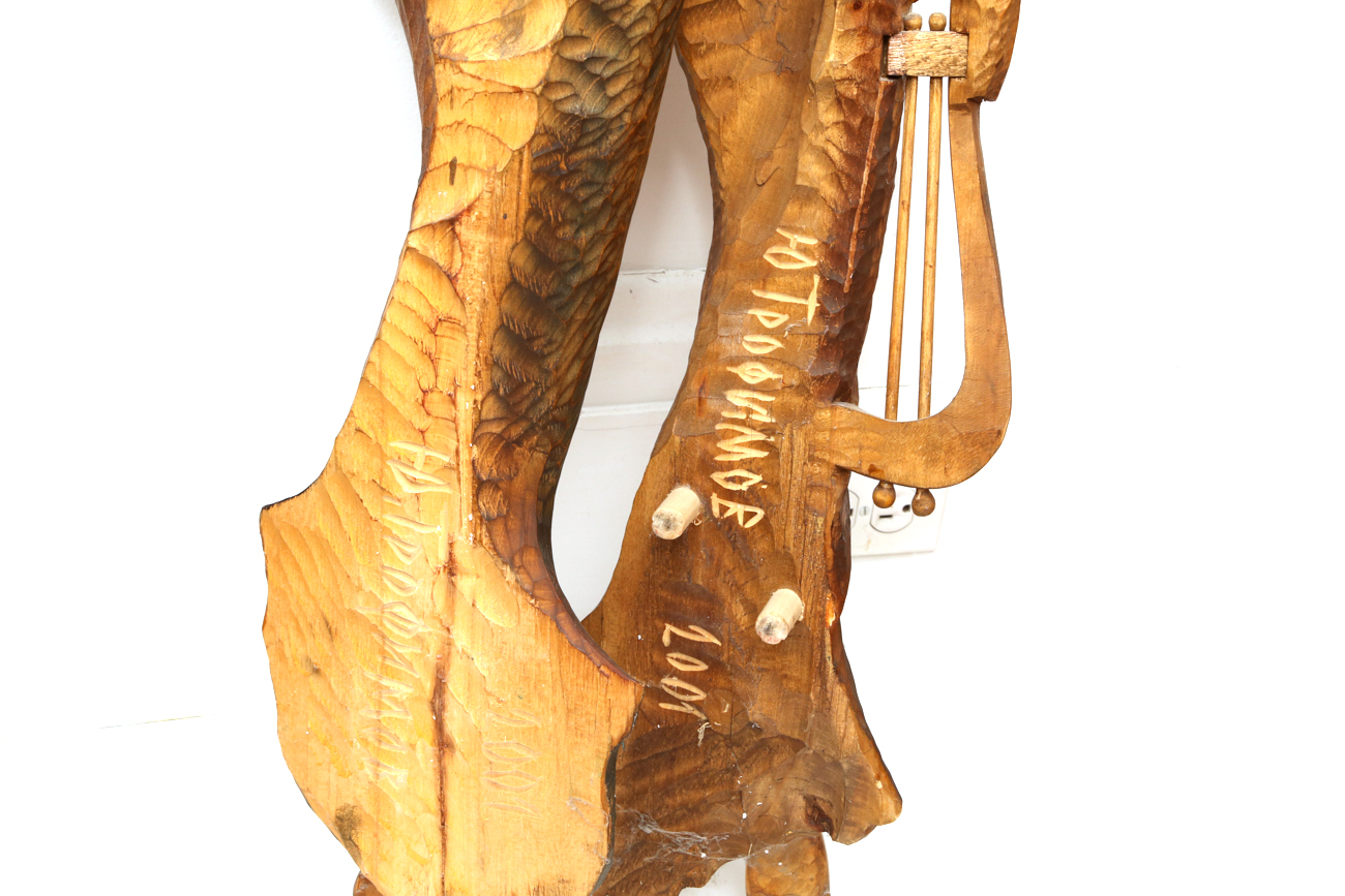 Pair Of Hand Carved Theatrical Inspired Female Sculptures