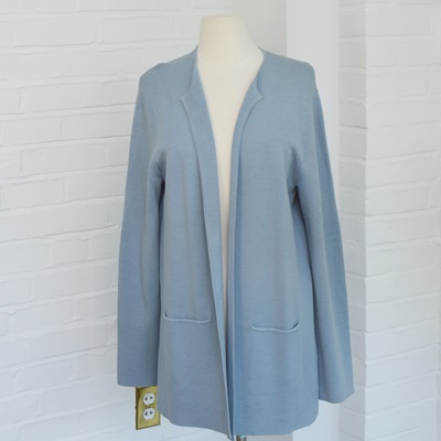 Eileen Fisher Soft Blue Drape Cardigan