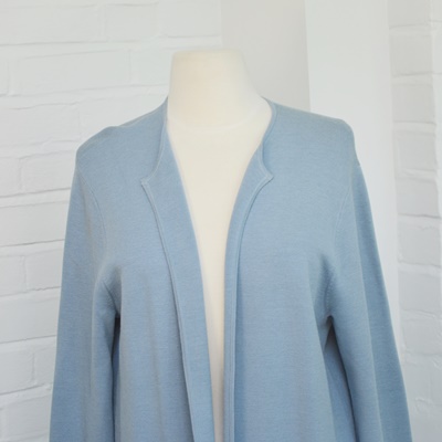 Eileen Fisher Soft Blue Drape Cardigan