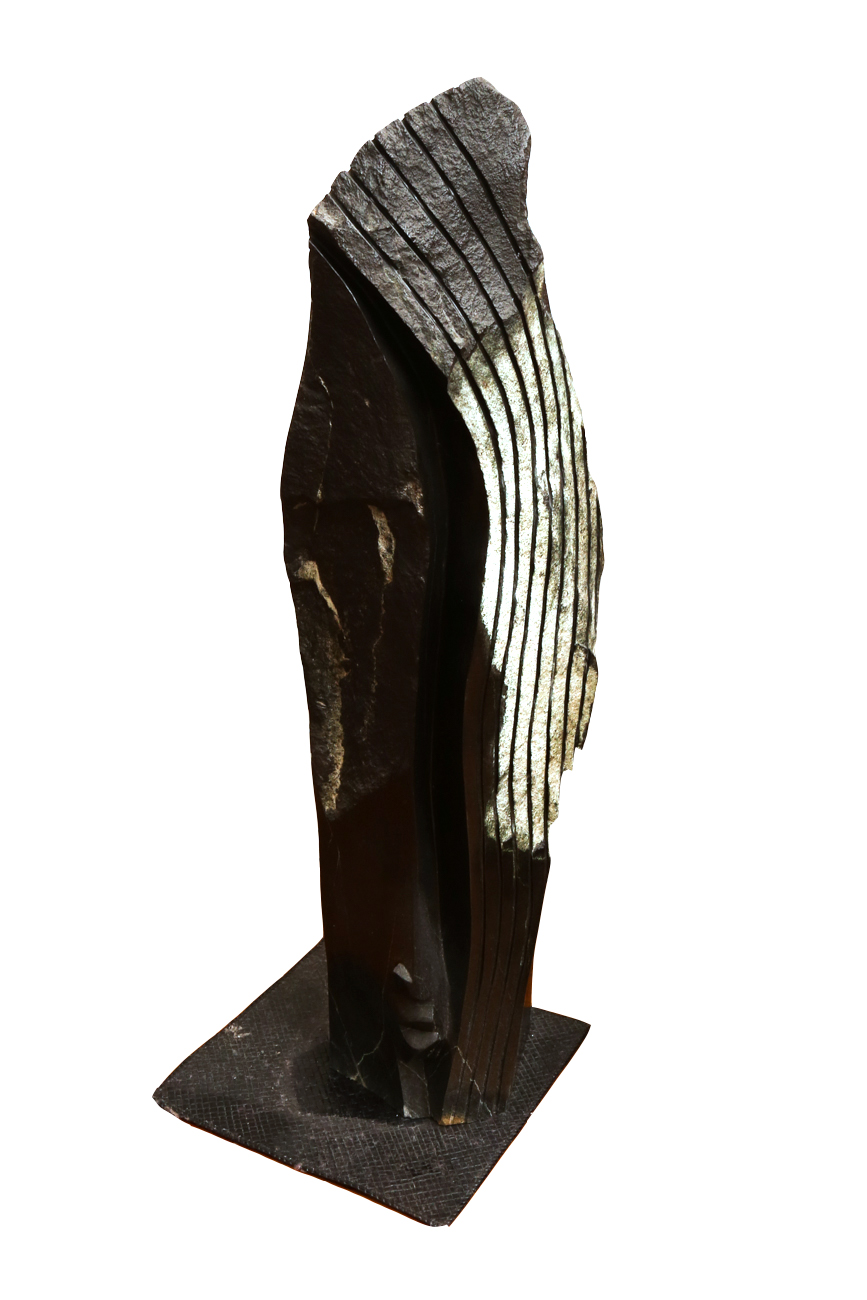 Very Large Shona Stone Sculpture Signed "W.B."