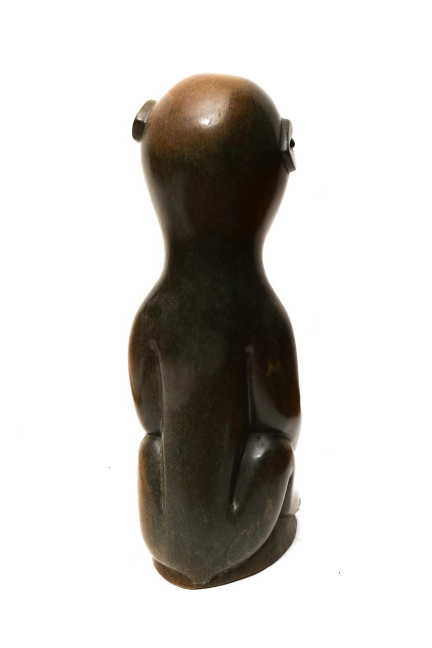 Shona Stone Sculpture Of Seated Creature