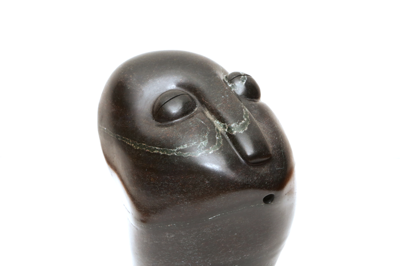 Abstract Shona Stone Face Sculpture
