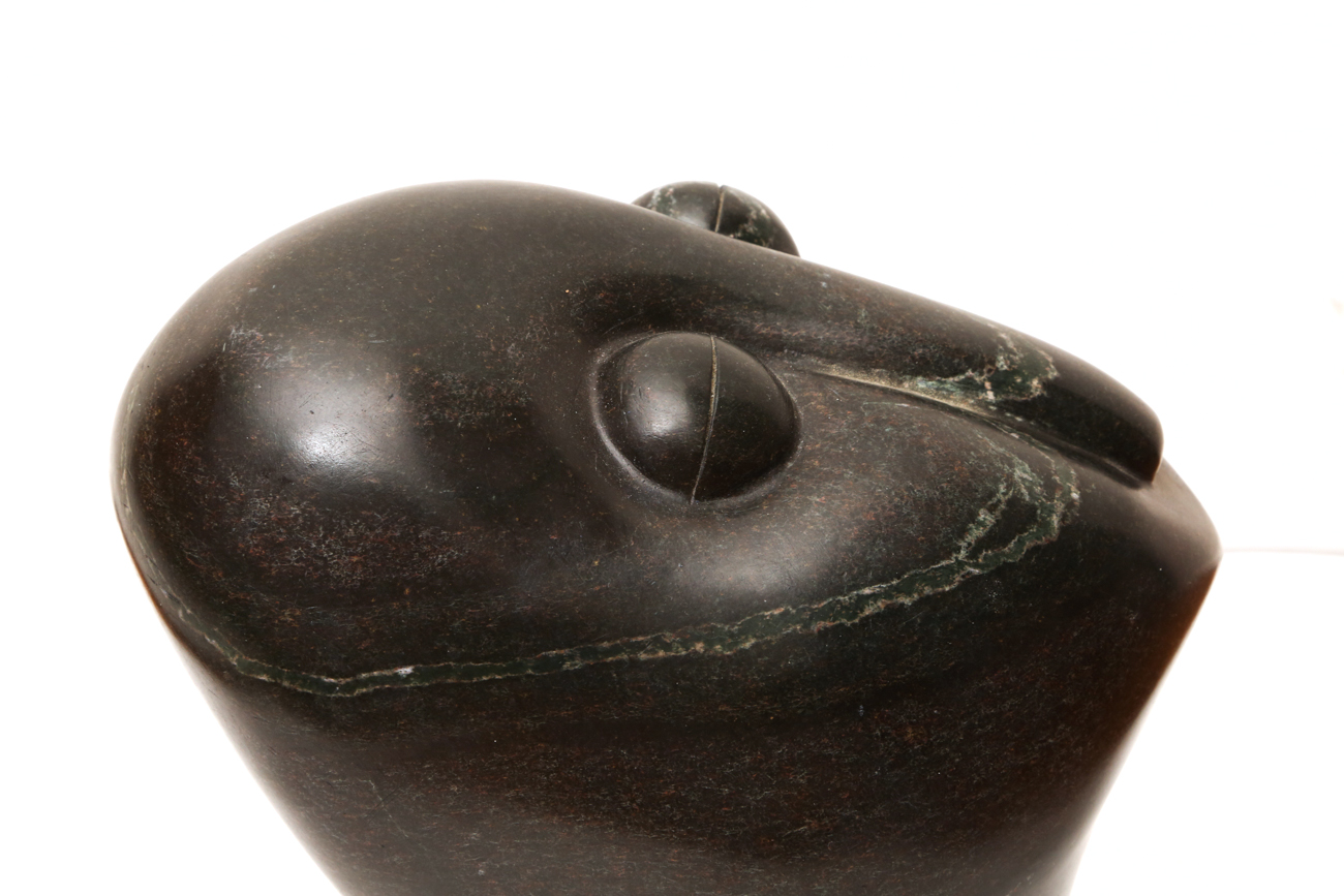 Abstract Shona Stone Face Sculpture