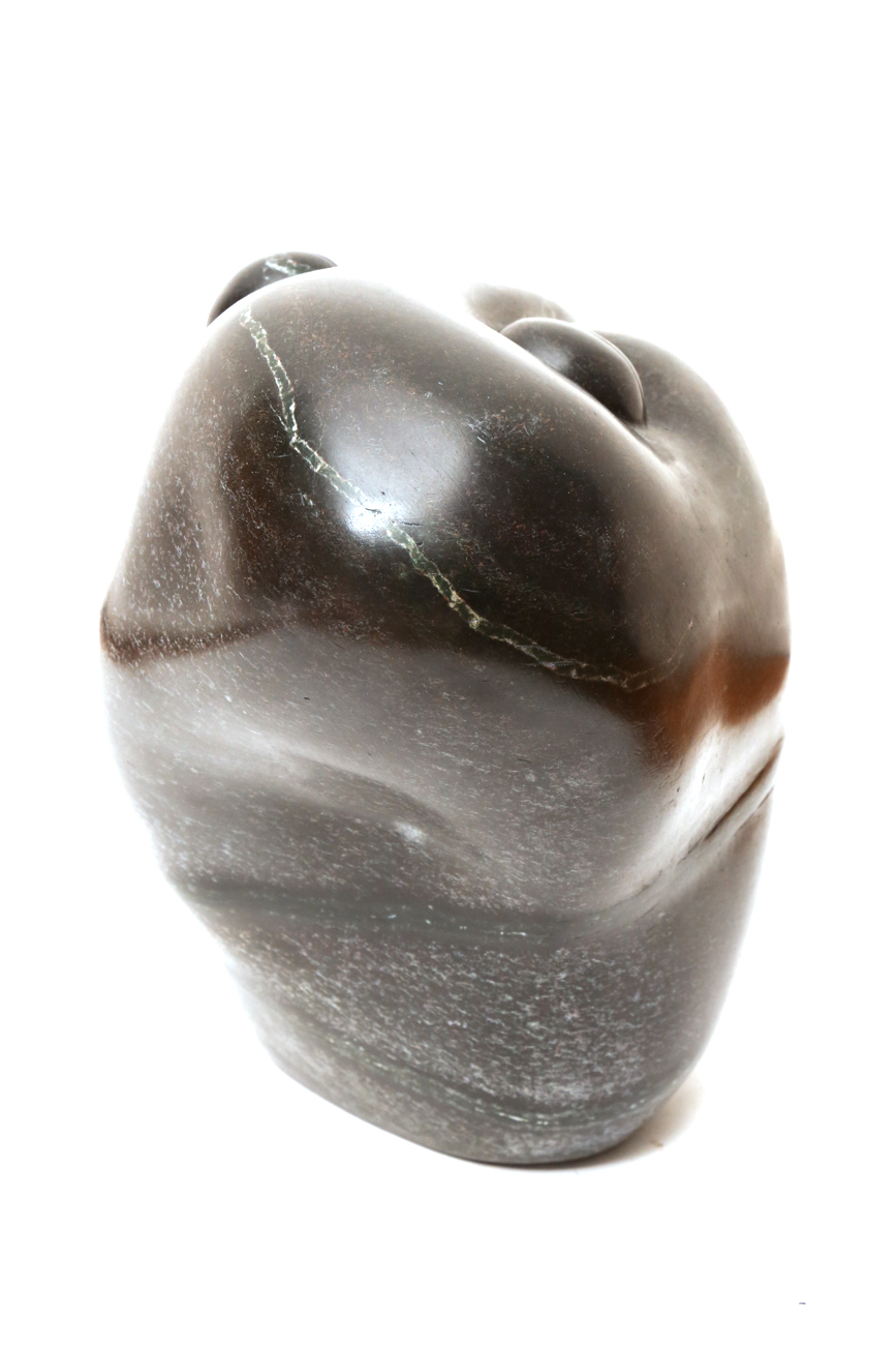 Abstract Shona Stone Face Sculpture