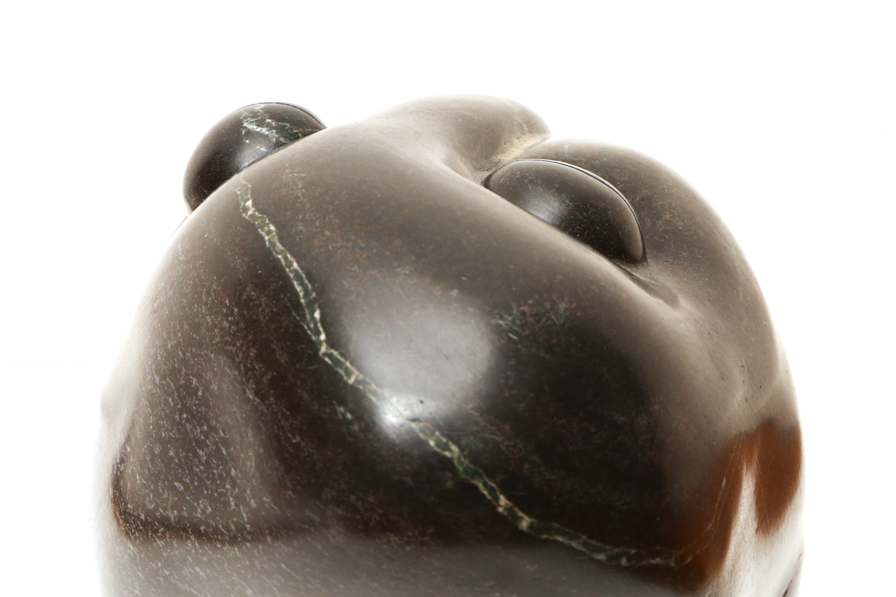 Abstract Shona Stone Face Sculpture