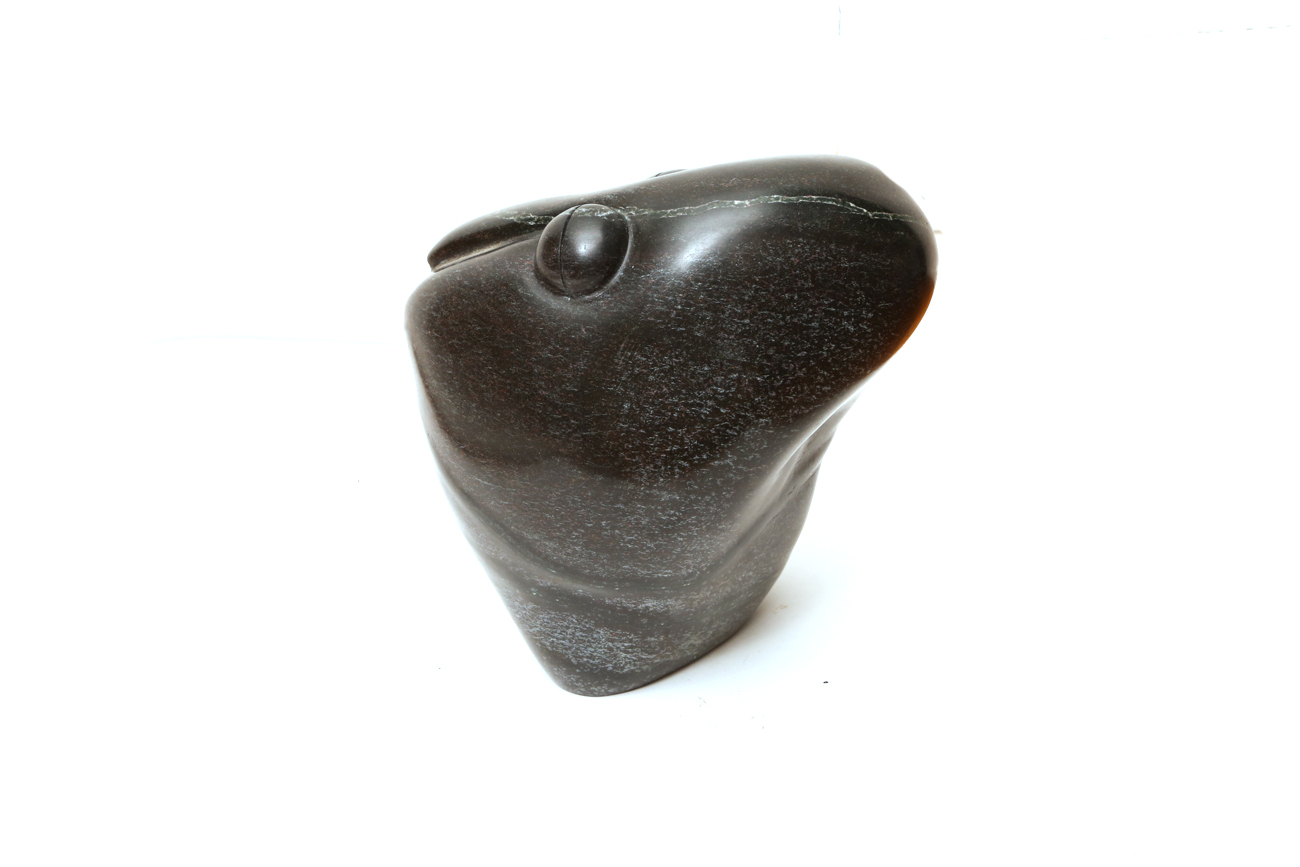 Abstract Shona Stone Face Sculpture