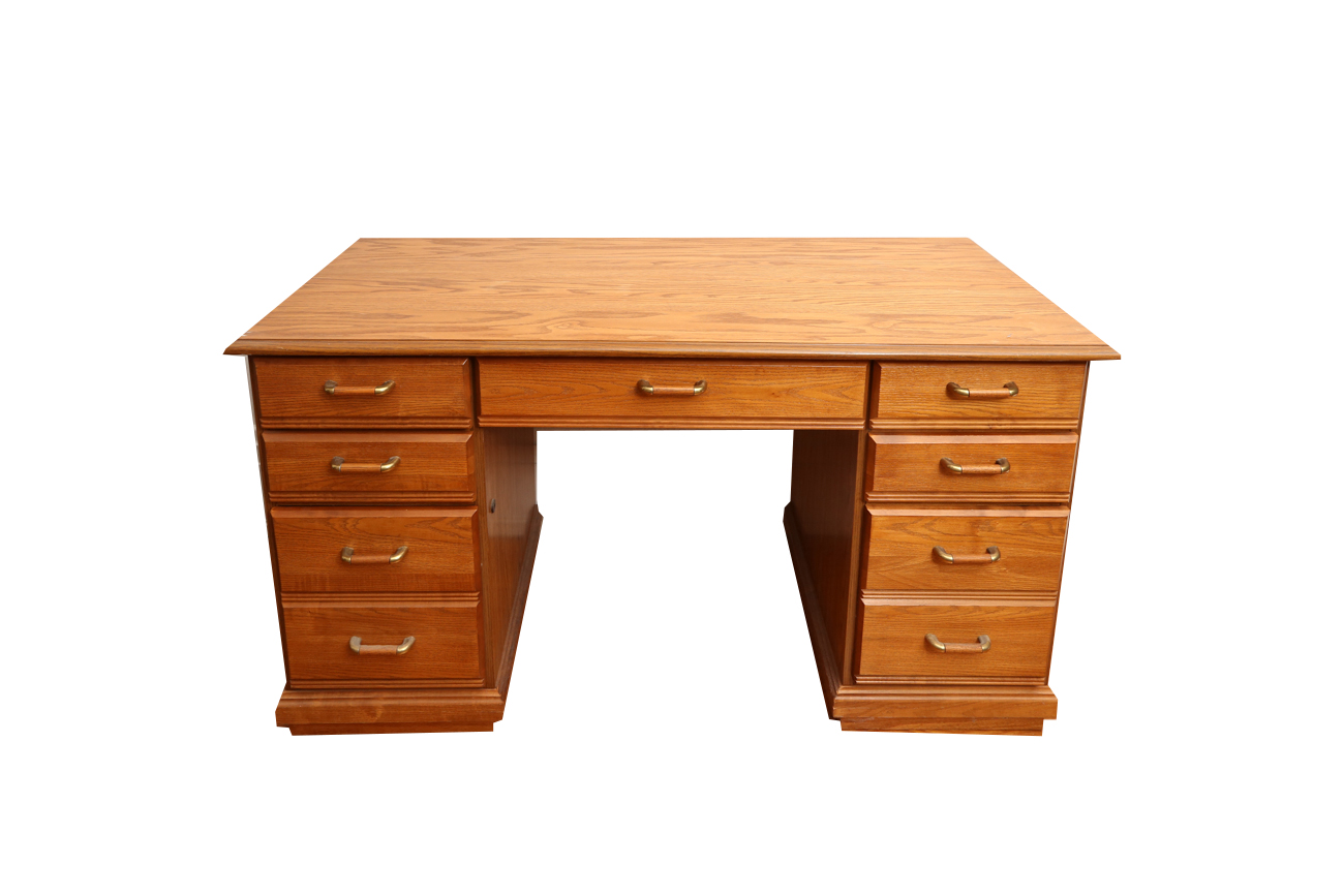 Oak Kneehole Desk by Riverside Furniture