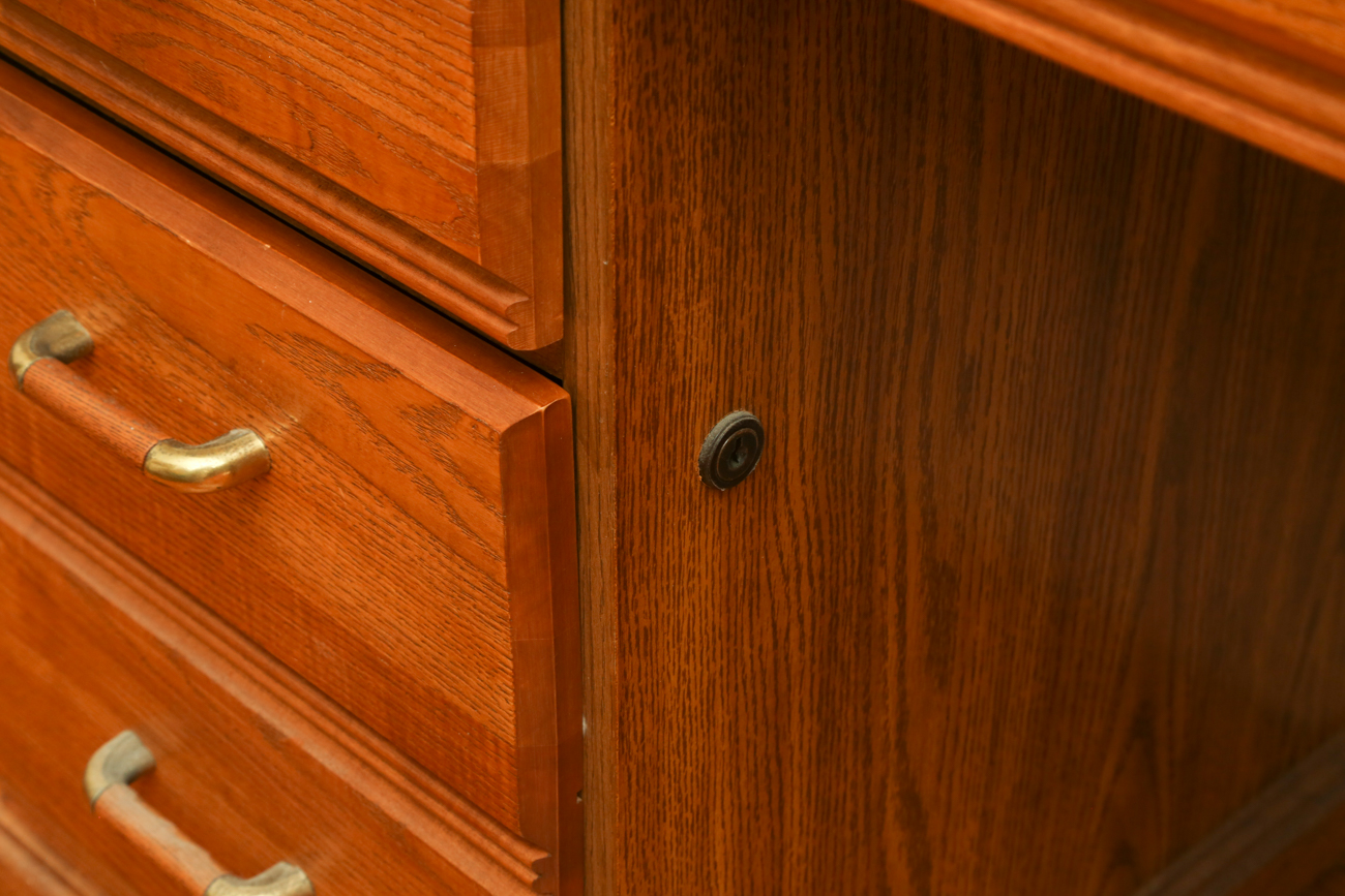 Oak Kneehole Desk by Riverside Furniture