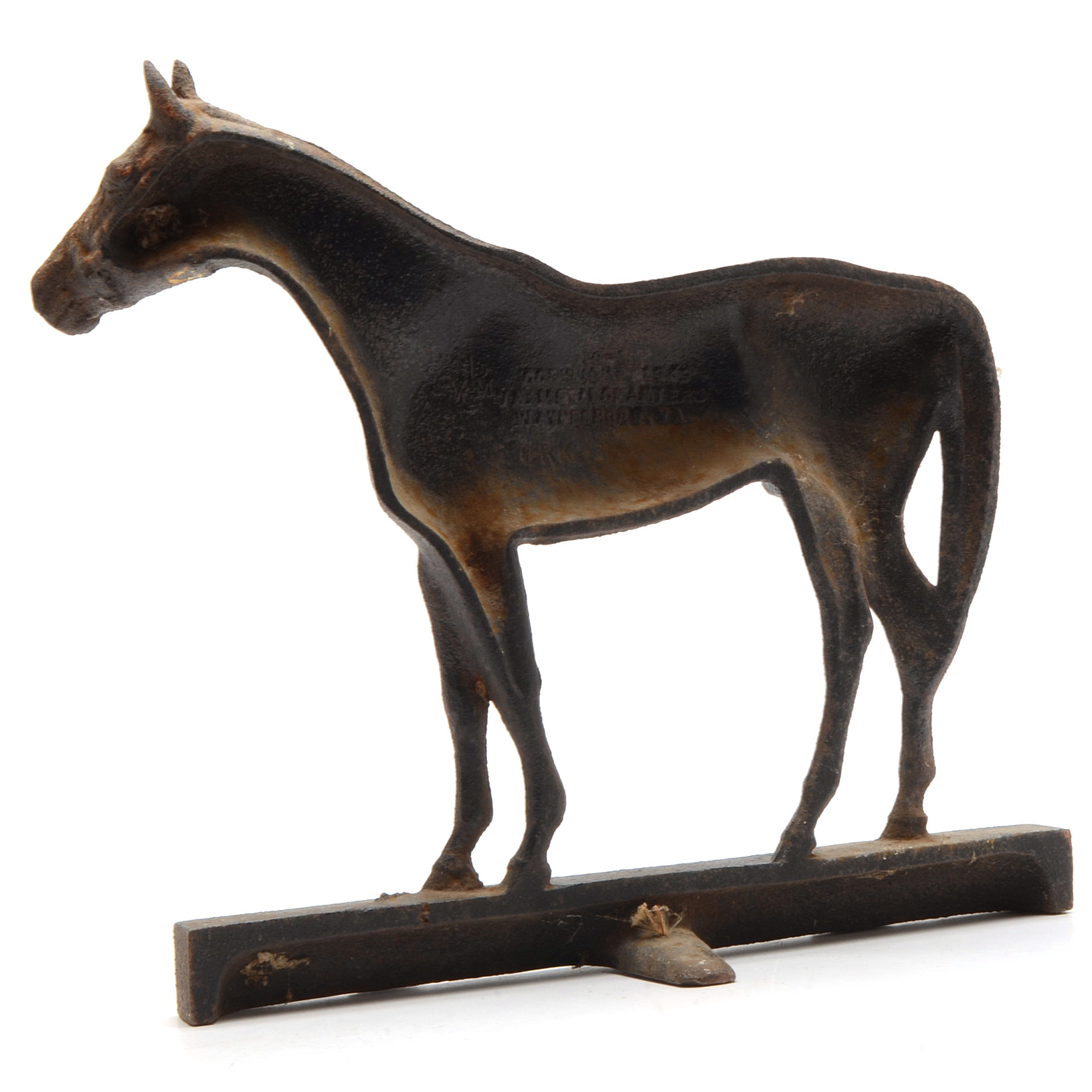 Vintage Virginia Metalcrafters Cast Iron Horse Doorstop