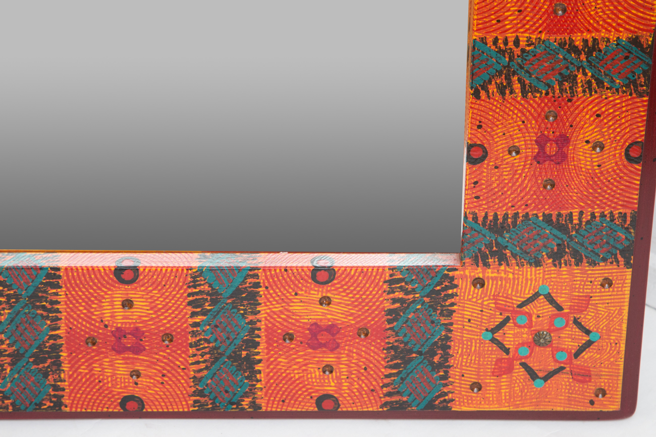 David Marsh "Rojo Bonito Frame" Hand Painted Mirror