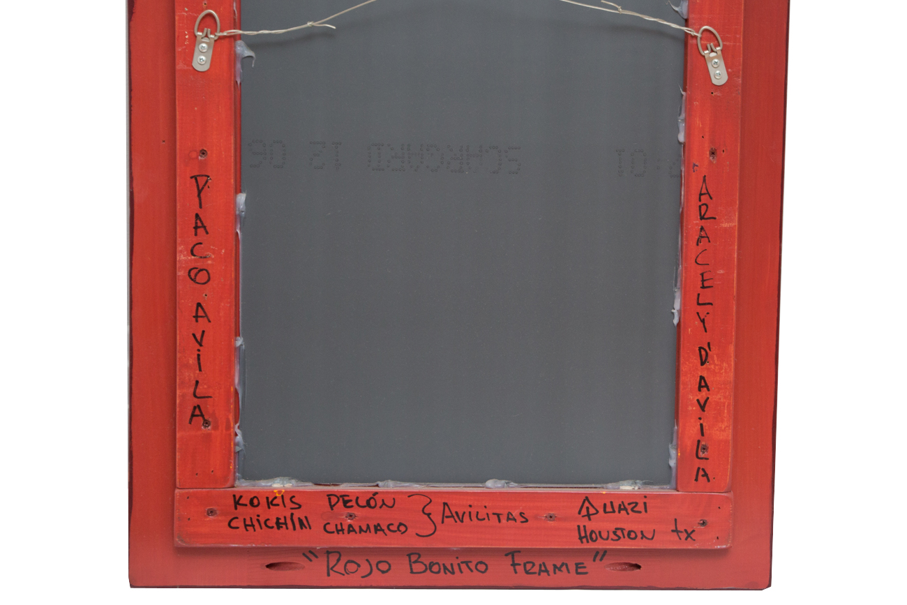 David Marsh "Rojo Bonito Frame" Hand Painted Mirror