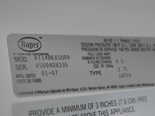 Roper By Whirpool Refrigerator