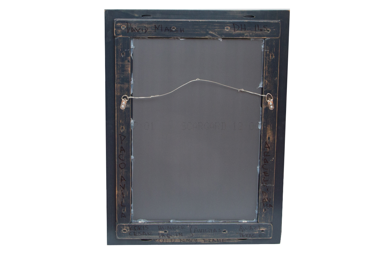 David Marsh "Old Navy Frame" Hand Painted Wall Mirror