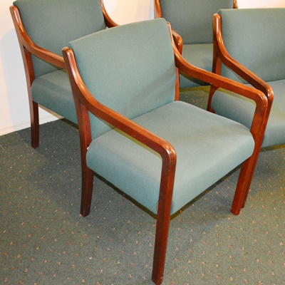 Four Upholstered Armchairs by Chromcraft