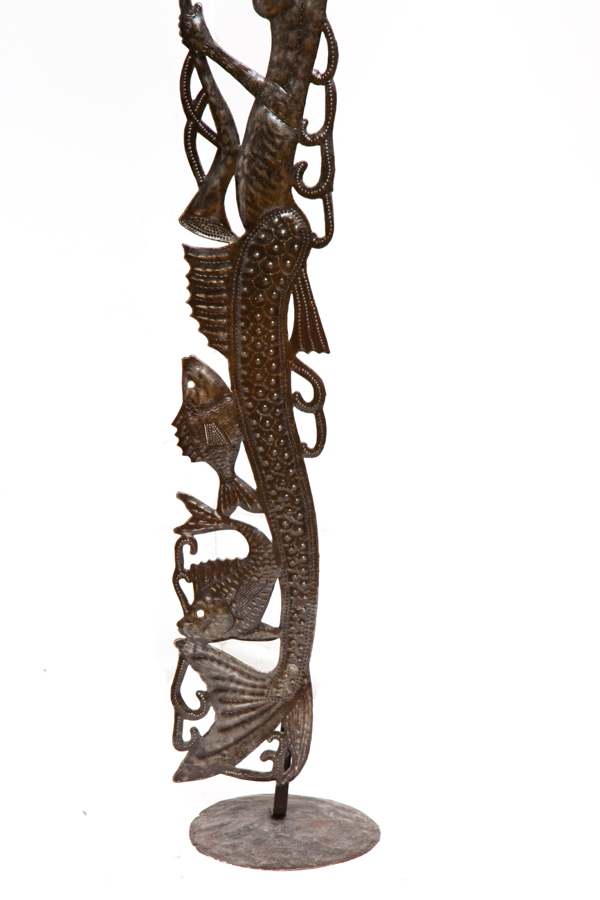 Serge Jolimeau Recycled Steel Drum Floor Sculpture