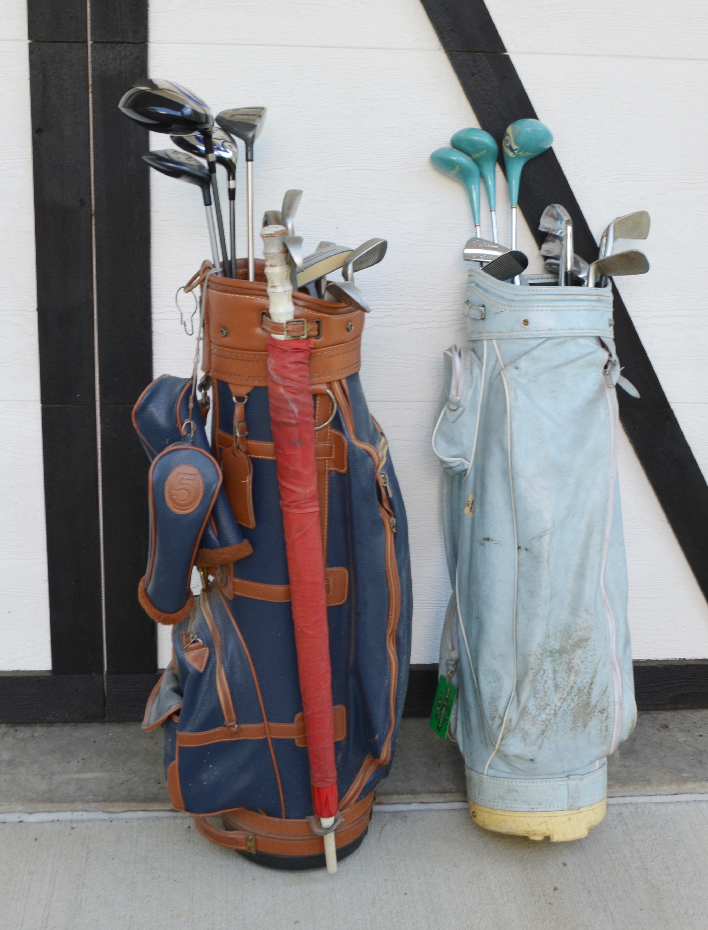 Two Sets of Golf Clubs and Golf Bags