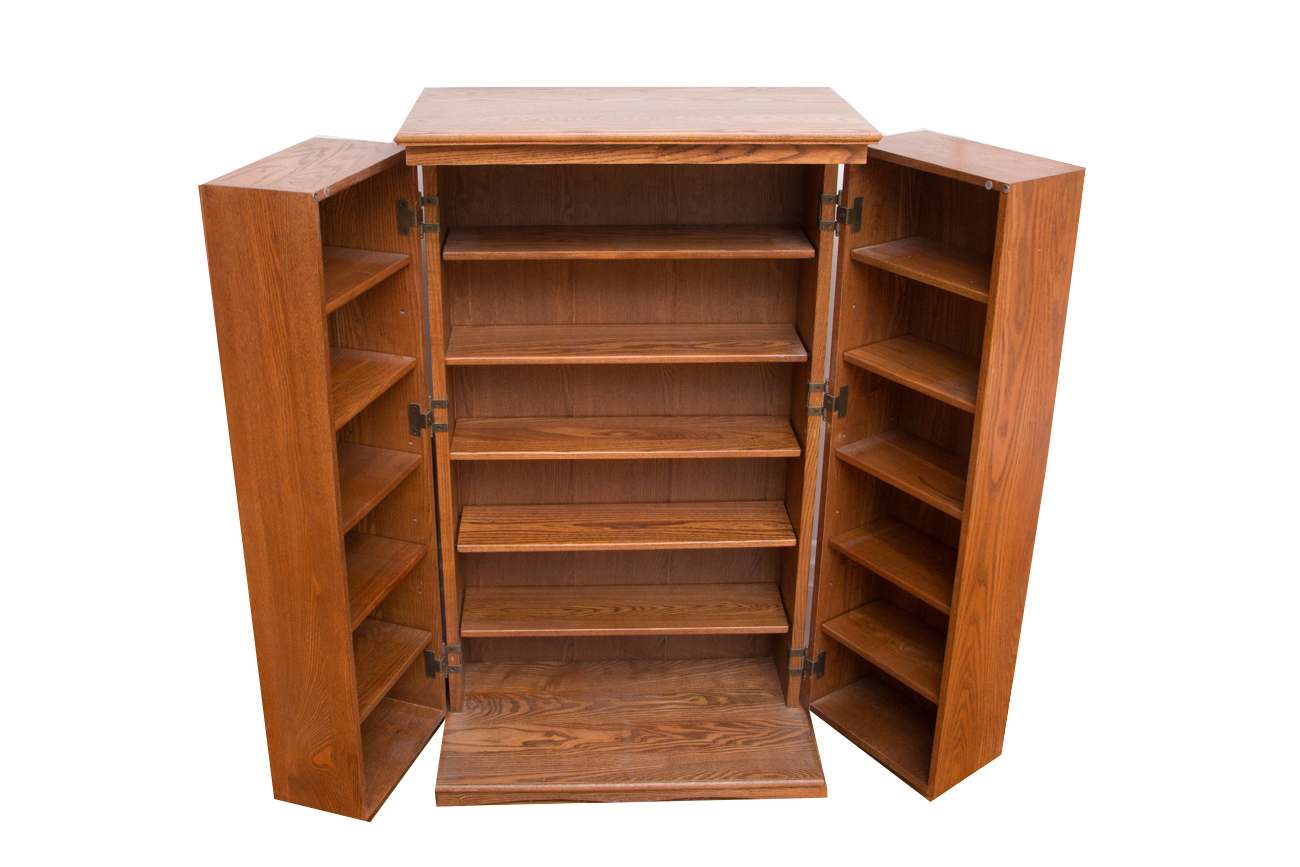 Pair Of Composite Wood Media Cabinets