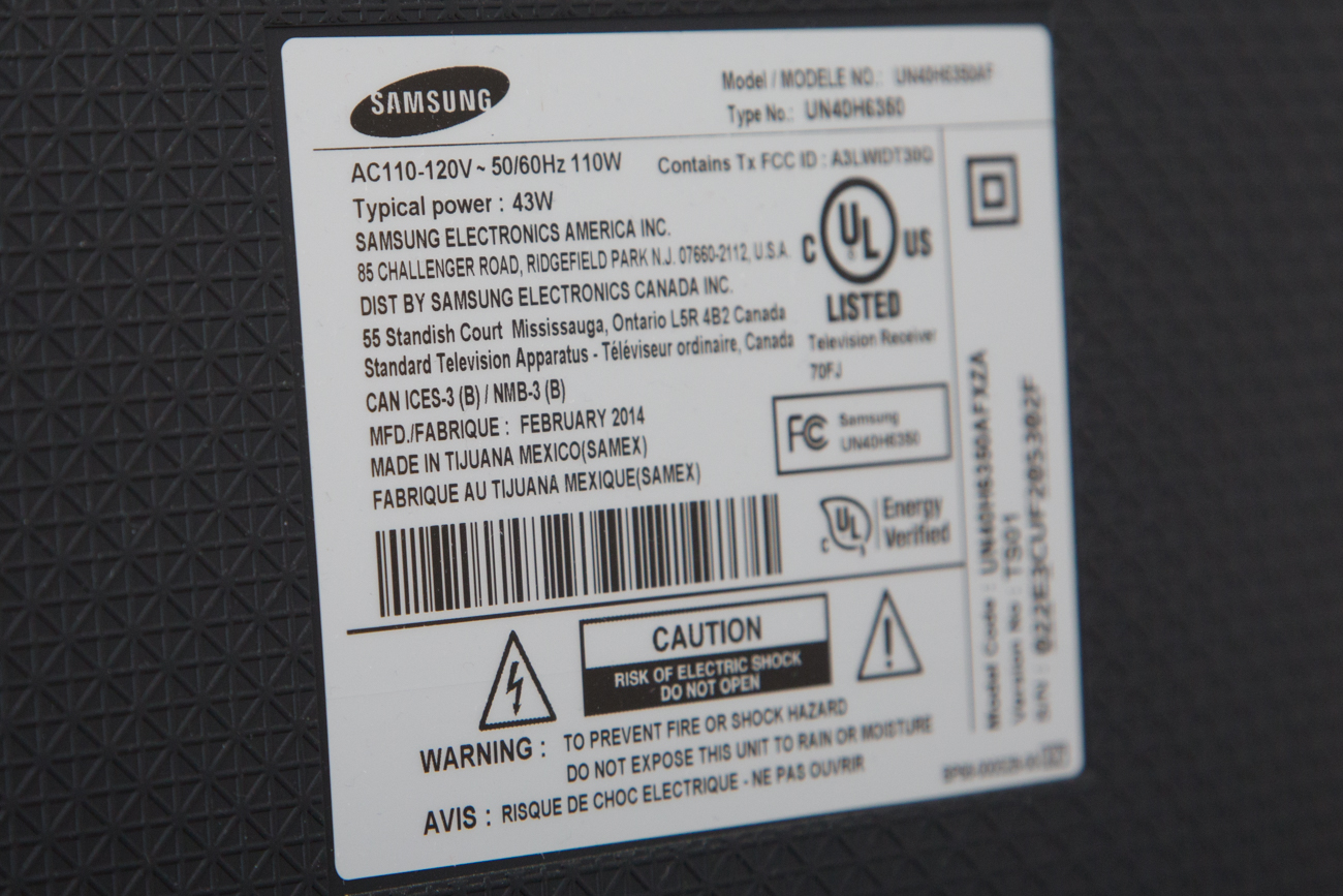 Samsung 40" Flat Screen Television