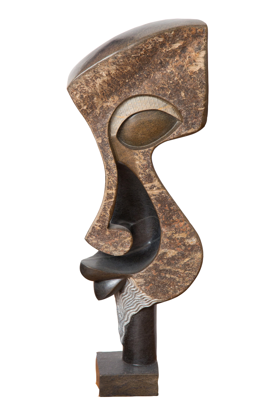 Amos Supuni Large Abstract Shona Stone Sculpture