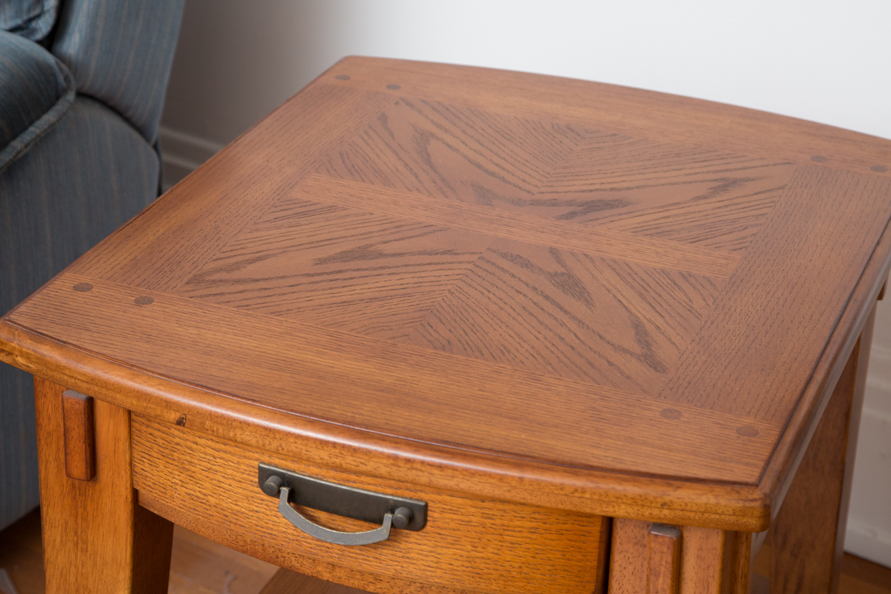 Arts And Crafts Style Oak Side Table