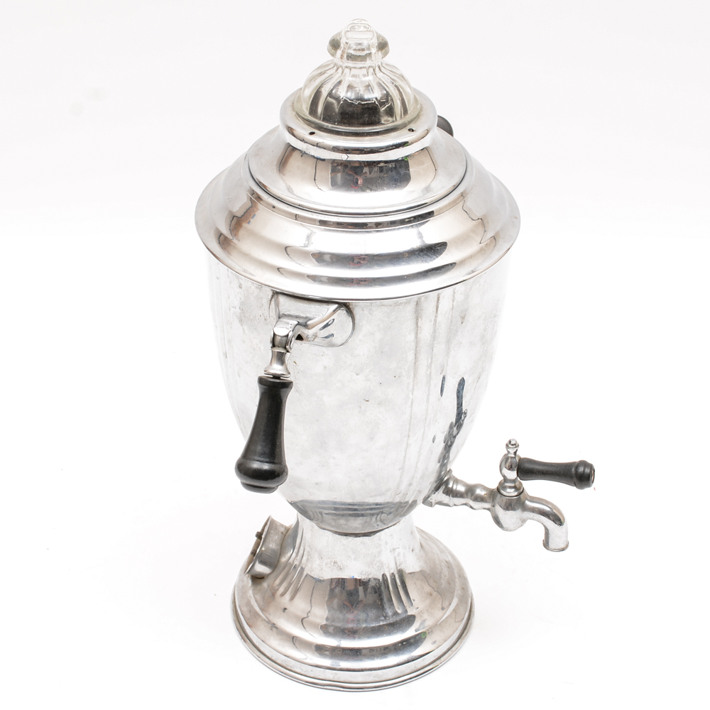 Lehman Brothers Silver Tone Hot Water Urn