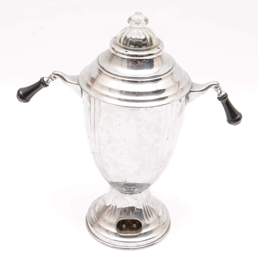 Lehman Brothers Silver Tone Hot Water Urn