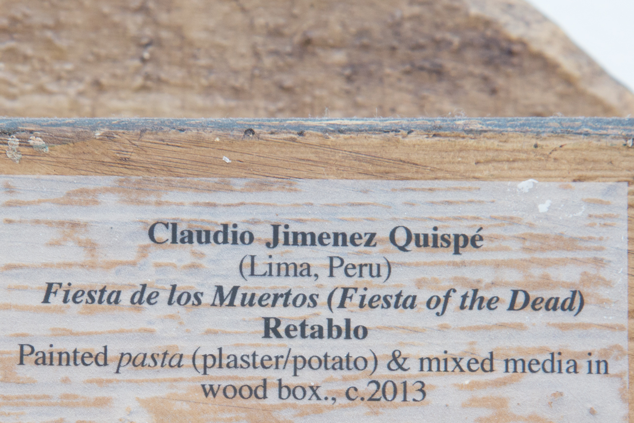 Claudio Jimenez Quispe Handmade "Fiesta de los Muertos" Peruvian Retablo Sculpture