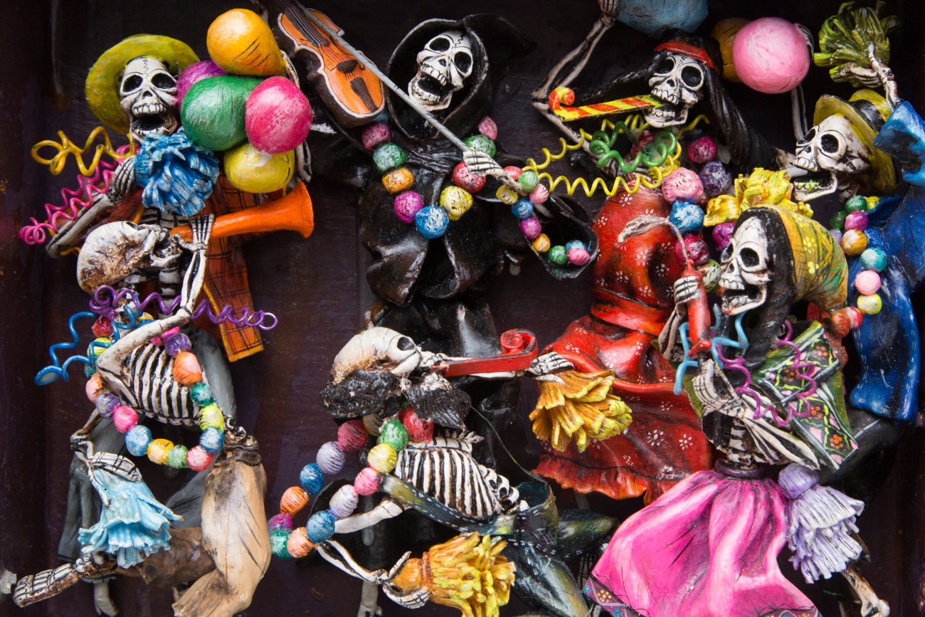 Claudio Jimenez Quispe Handmade "Dios de los Muertos - Scenes From The Cemetary" Peruvian Retablo Sculpture