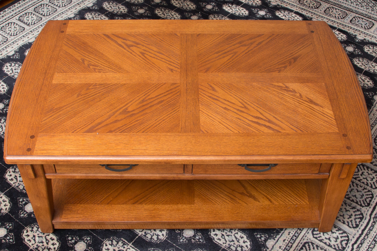 Arts And Crafts Style Oak Coffee Table