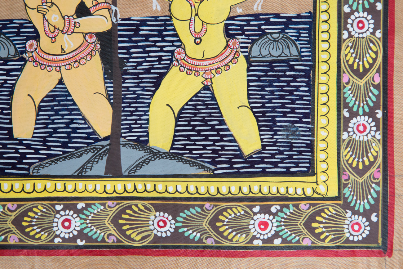 Indian Krishna Pichhwai Painting on Silk