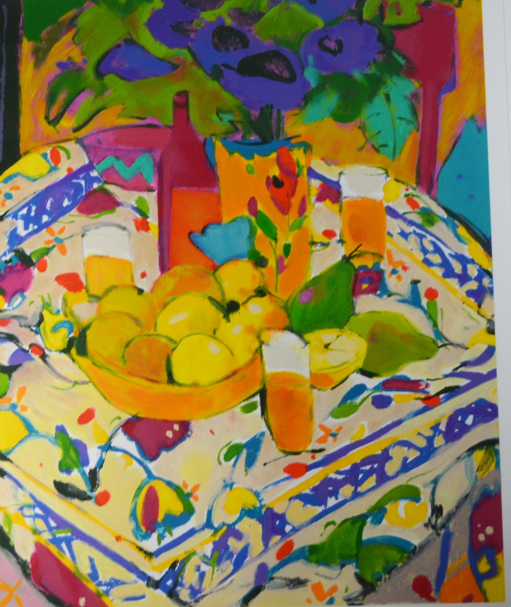 Manuel Anoro "Bodegon Con Mentel" Limited Edition Serigraph