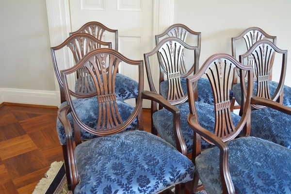 Antique Hepplewhite Dining Chair Set by Schmieg & Kotzian