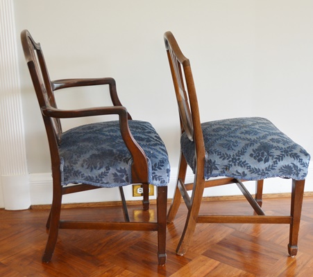 Antique Hepplewhite Dining Chair Set by Schmieg & Kotzian