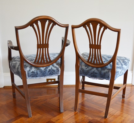 Antique Hepplewhite Dining Chair Set by Schmieg & Kotzian