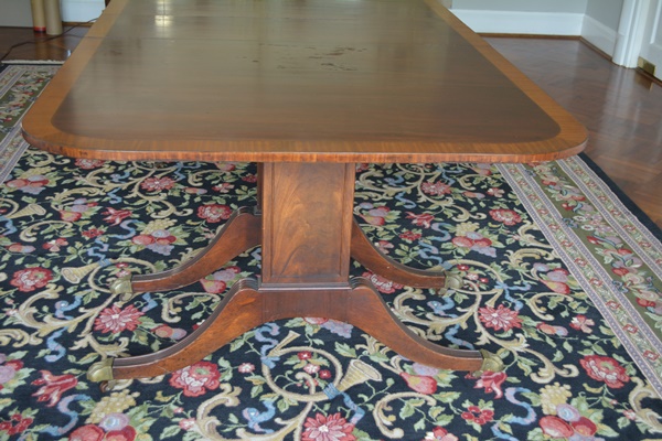 Vintage Duncan Phyfe Style Dining Room Table