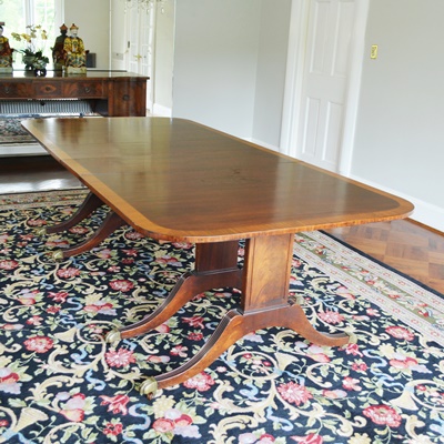 Vintage Duncan Phyfe Style Dining Room Table