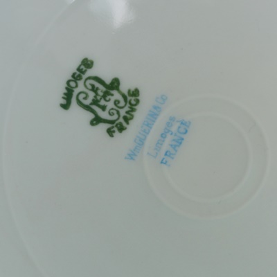 Ten Place Settings of Limoges Gold and White China