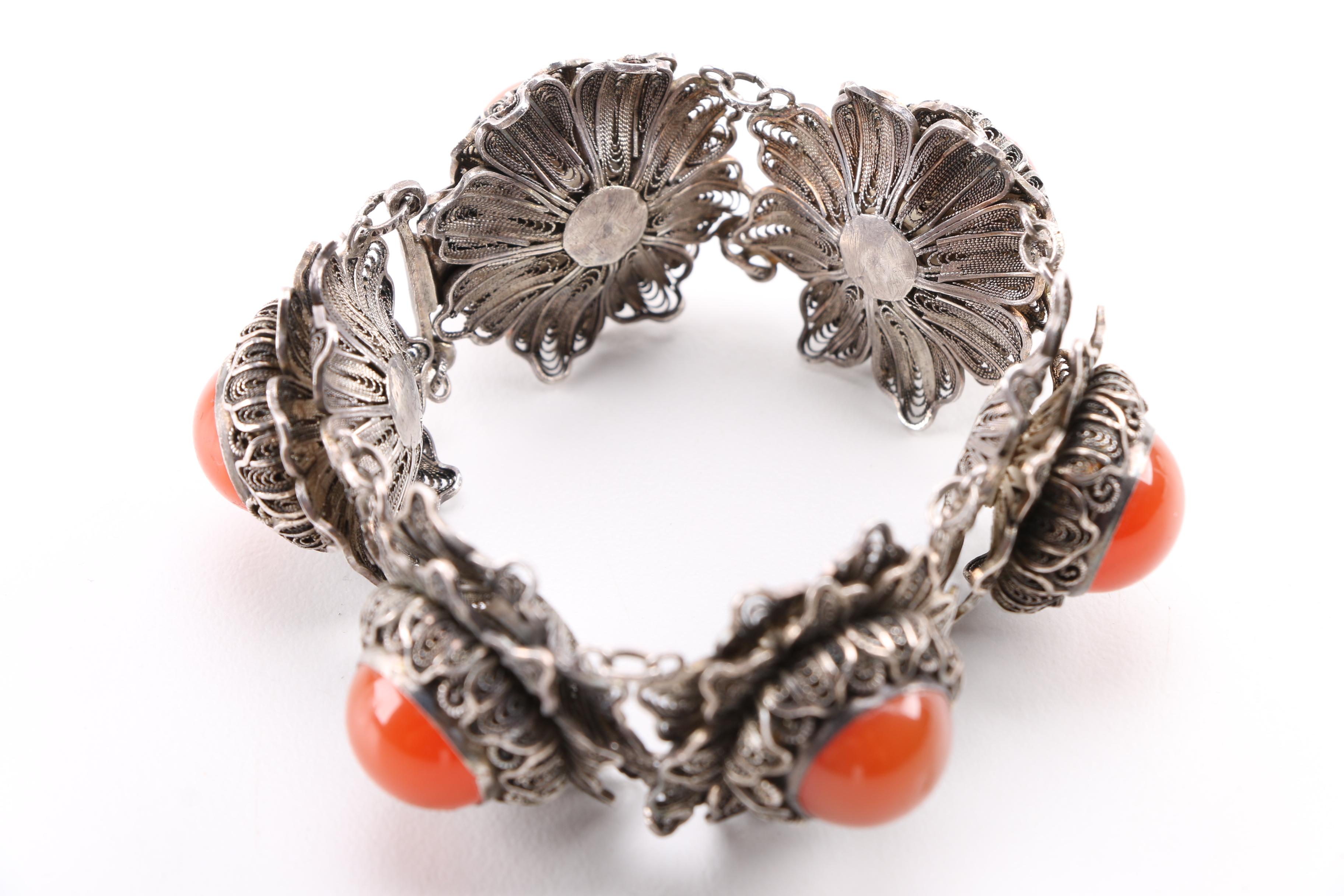 Sterling Bracelets Including Carnelian