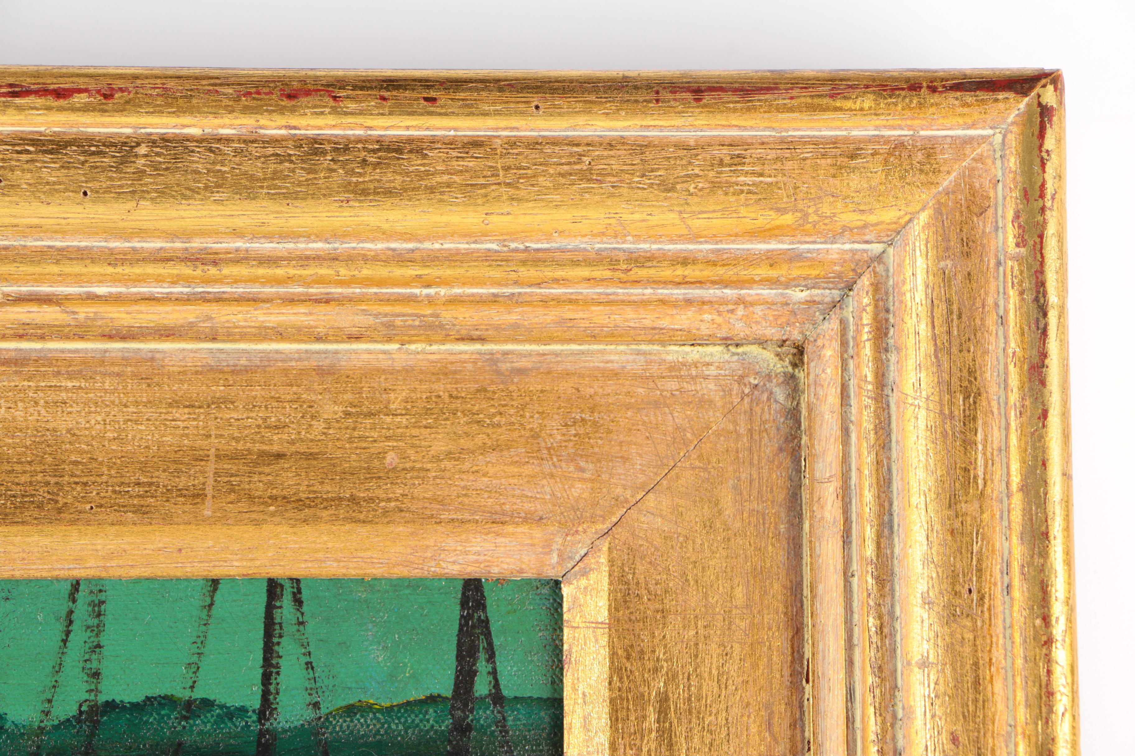 John Ellsworth Weis Oil Painting on Canvas "Lobster Fishing"