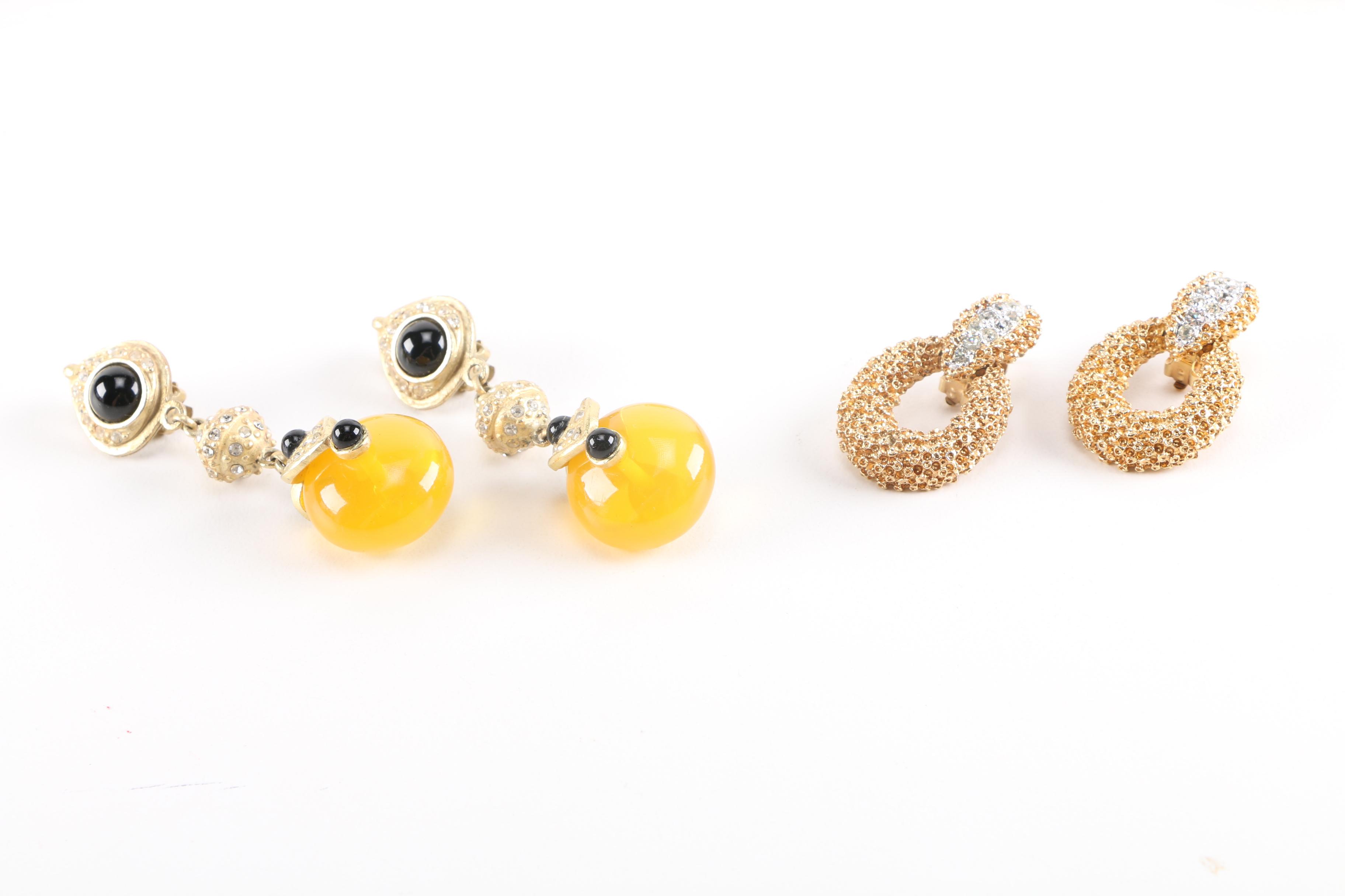 Vintage Beaded and Gold Tone Costume Jewelry