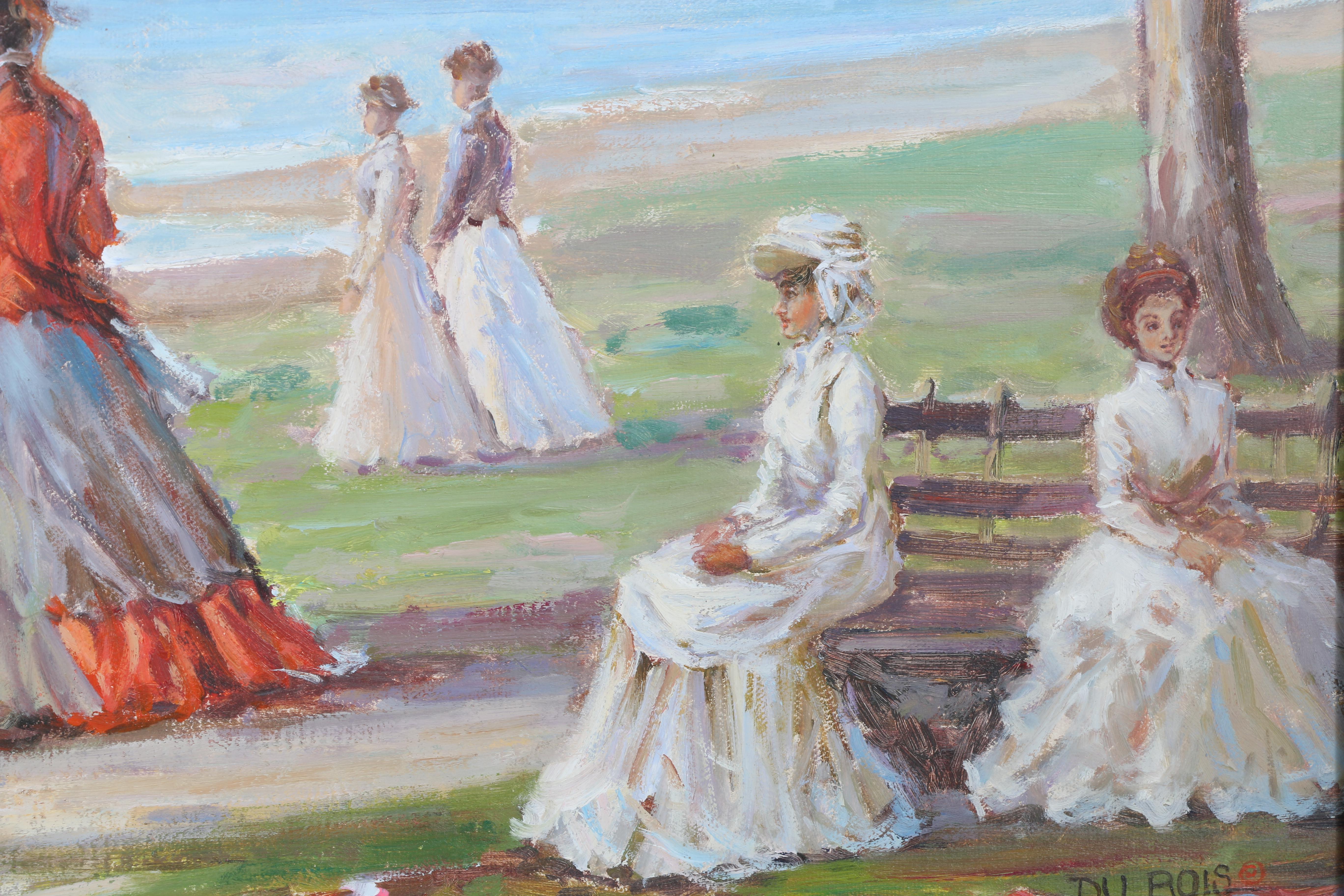 French Impressionistic Oil Painting on Canvas signed Du Rois