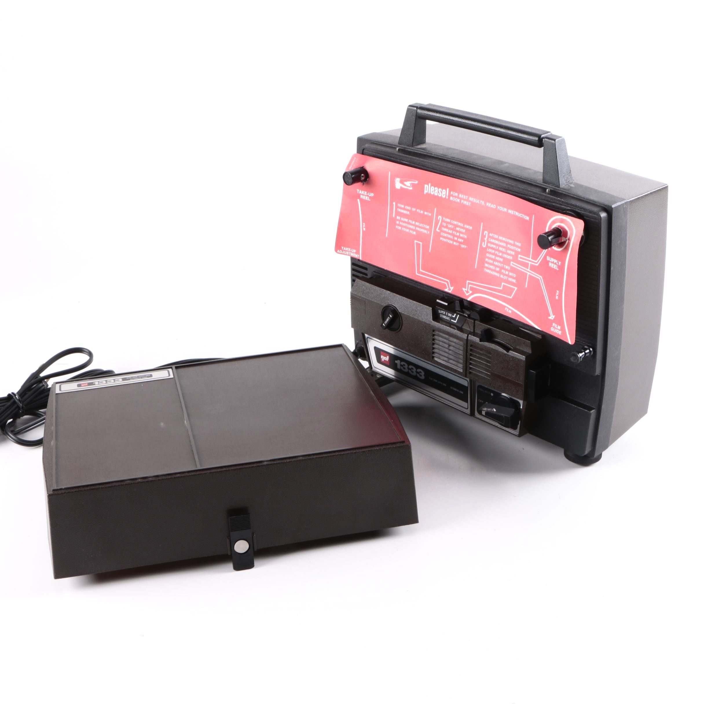 Gaf 1333 Dual 8MM Super 8MM Automatic Load Projector
