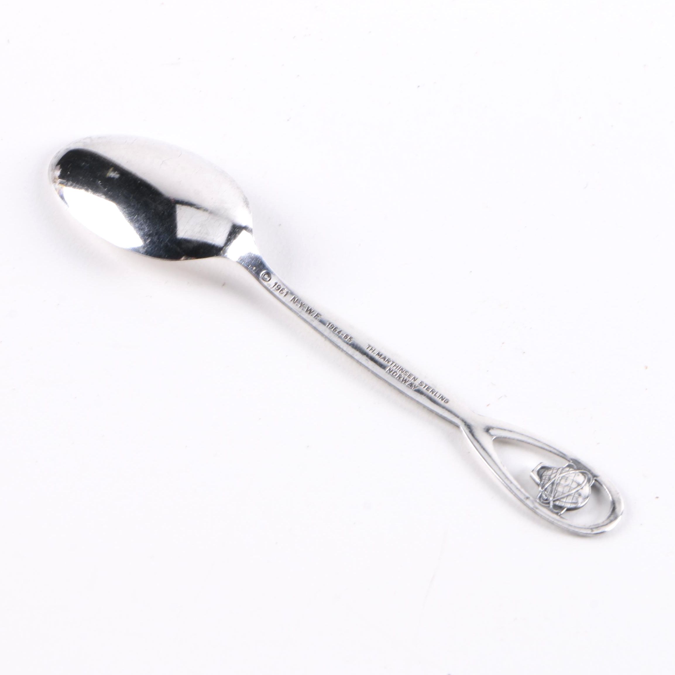 TH. Marthinsen Sterling Silver New York World's Fair Souvenir Spoon