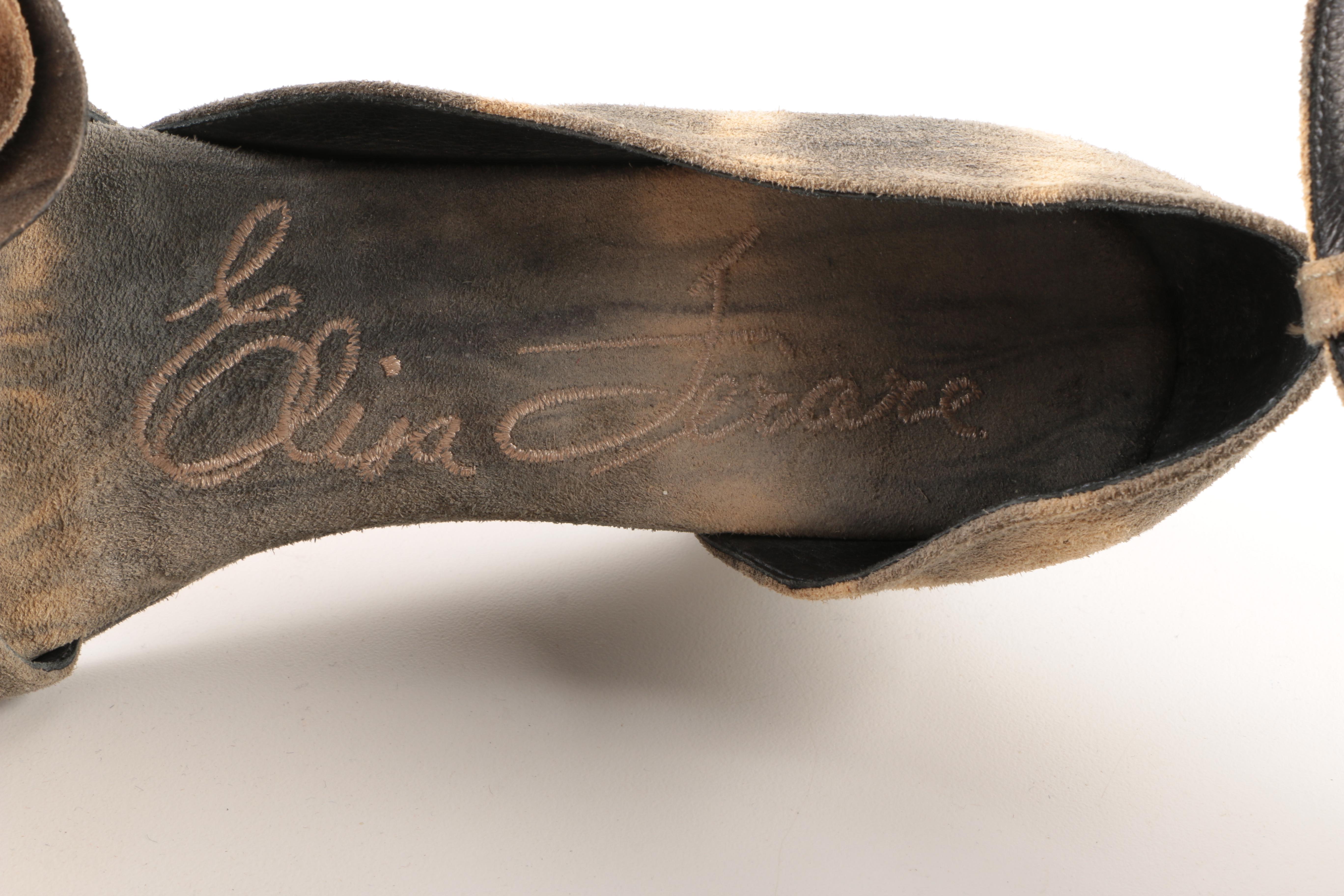 Elisa Ferare Suede Wedge Sandals