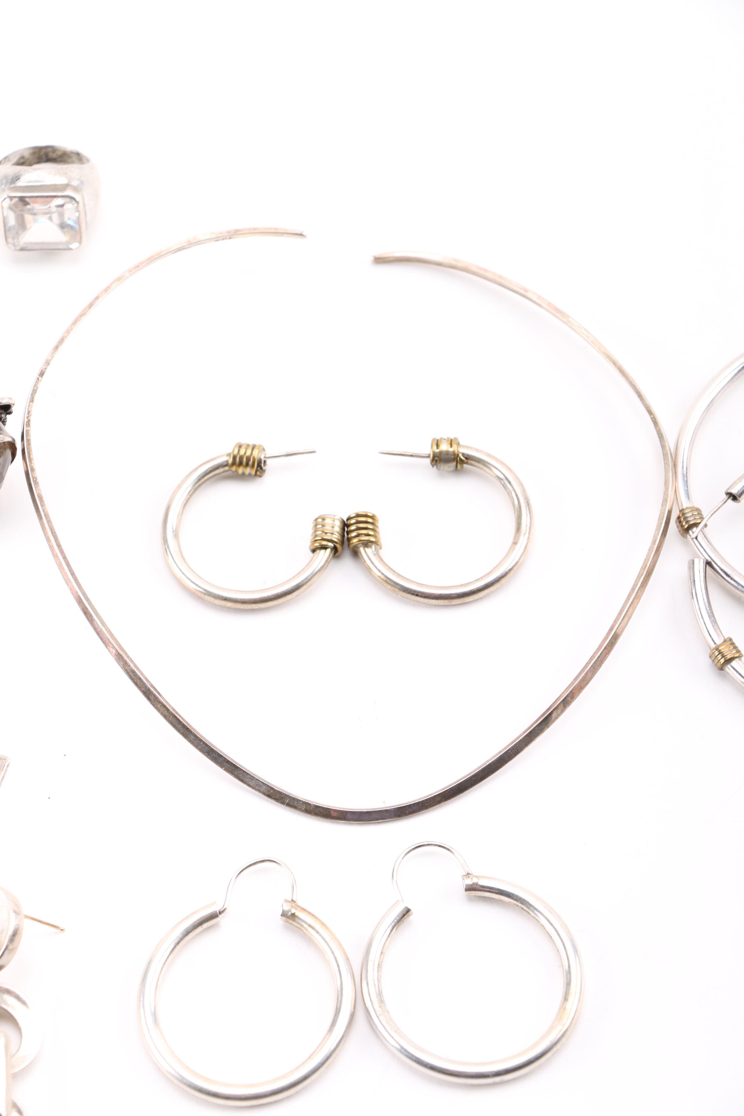 Sterling Jewelry Including Smoky Quartz