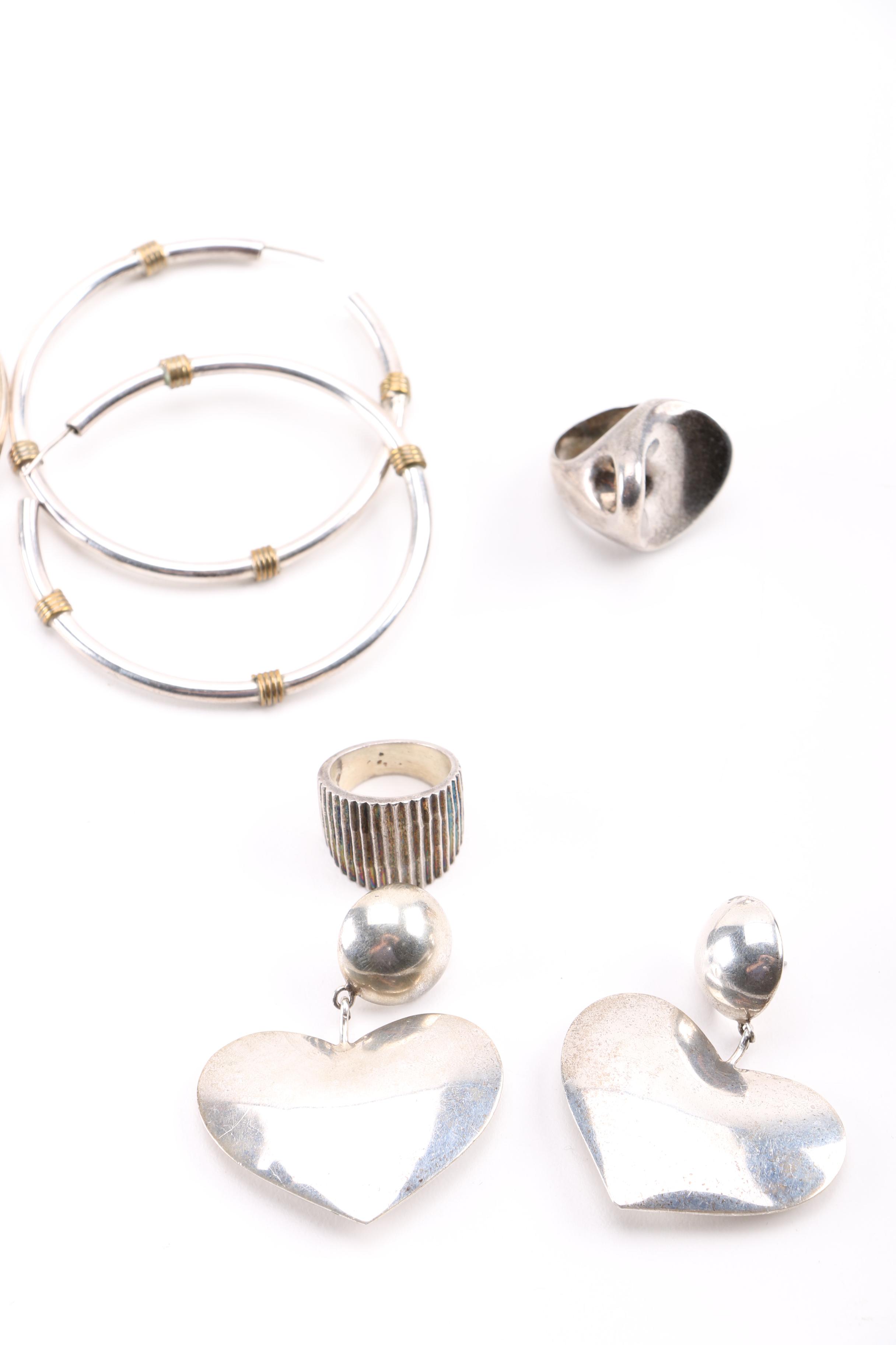 Sterling Jewelry Including Smoky Quartz