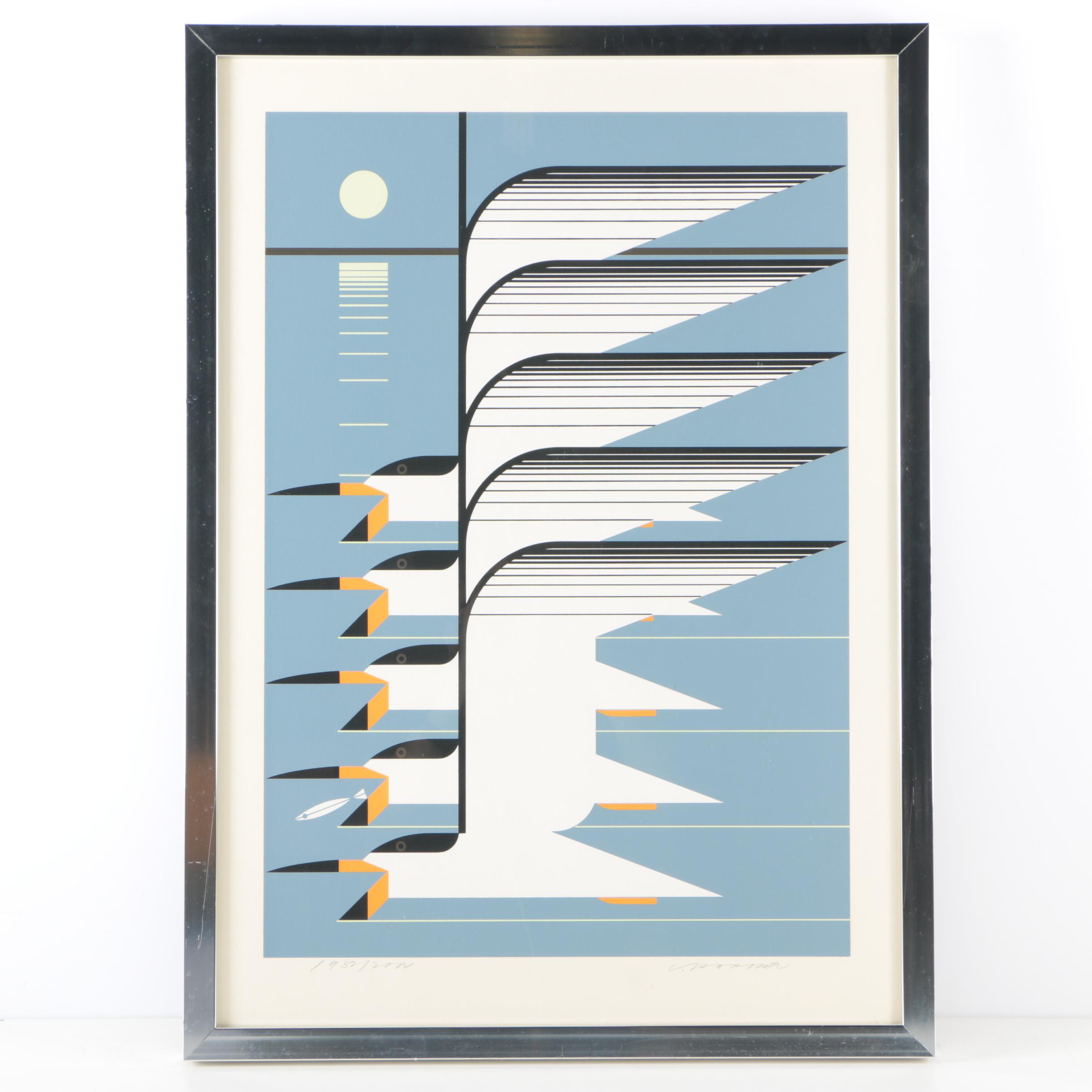Charley Harper Limited Edition Serigraph Print on Paper "Skimmerscape"
